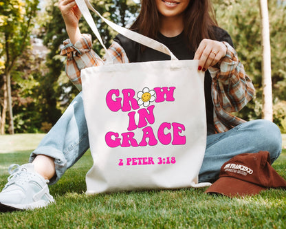 Grow In Grace Tote Bag