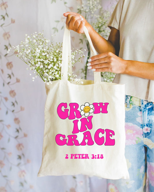 Grow In Grace Tote Bag