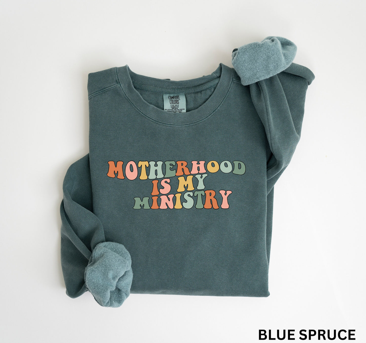 Boho Flowers Motherhood Is My Ministry Sweatshirt