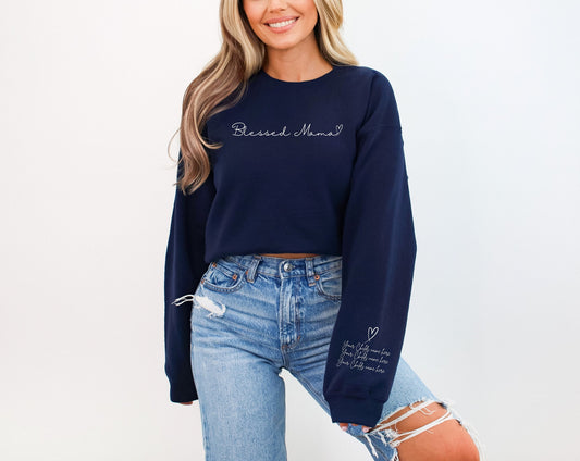 Blessed Mama Sweatshirt (Personalizable)