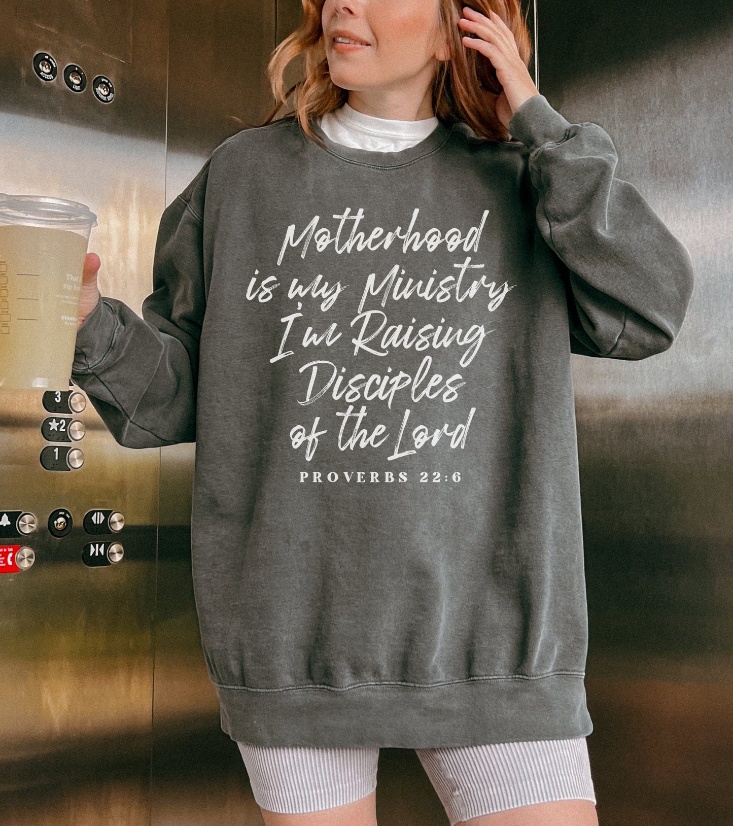 Motherhood Is My Ministry, I'm Raising Disciples Sweatshirt (Front Print)