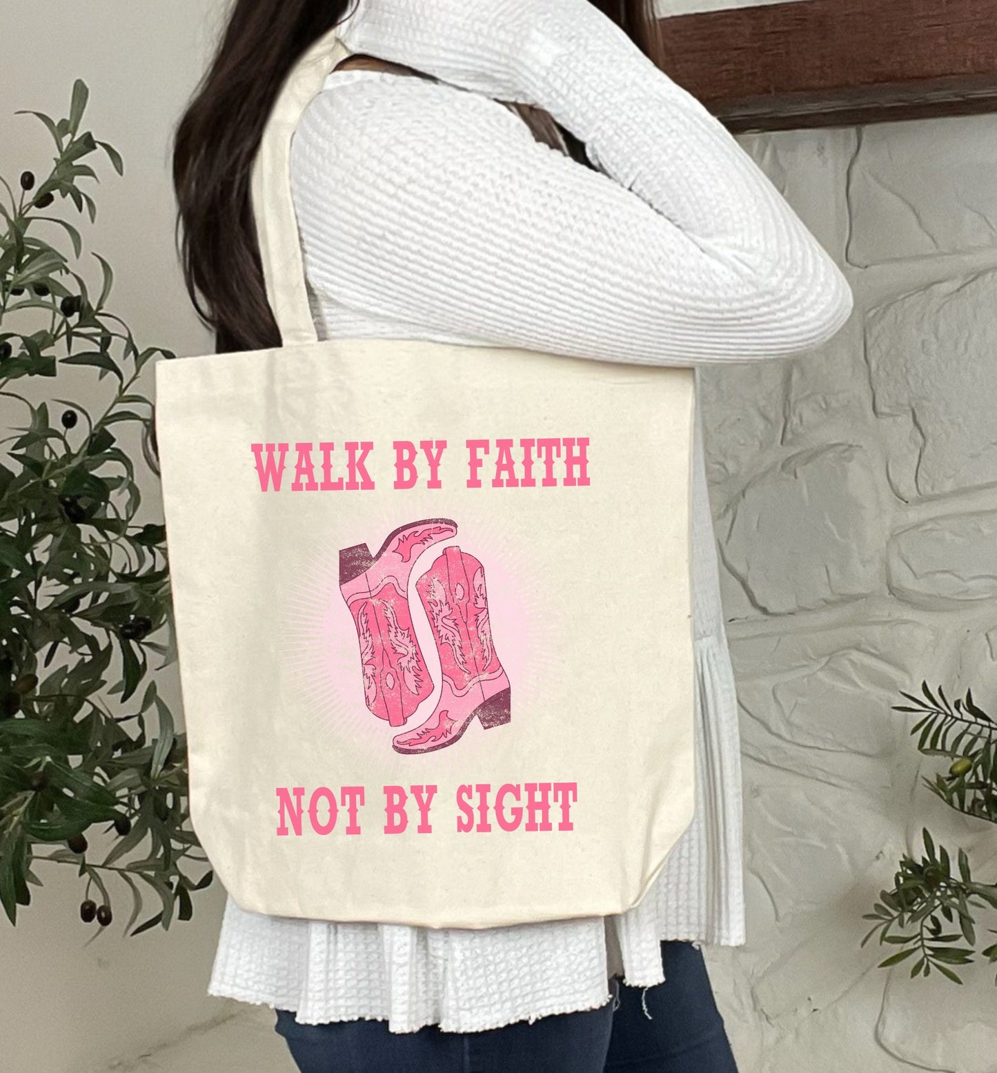 Walk By Faith Tote Bag