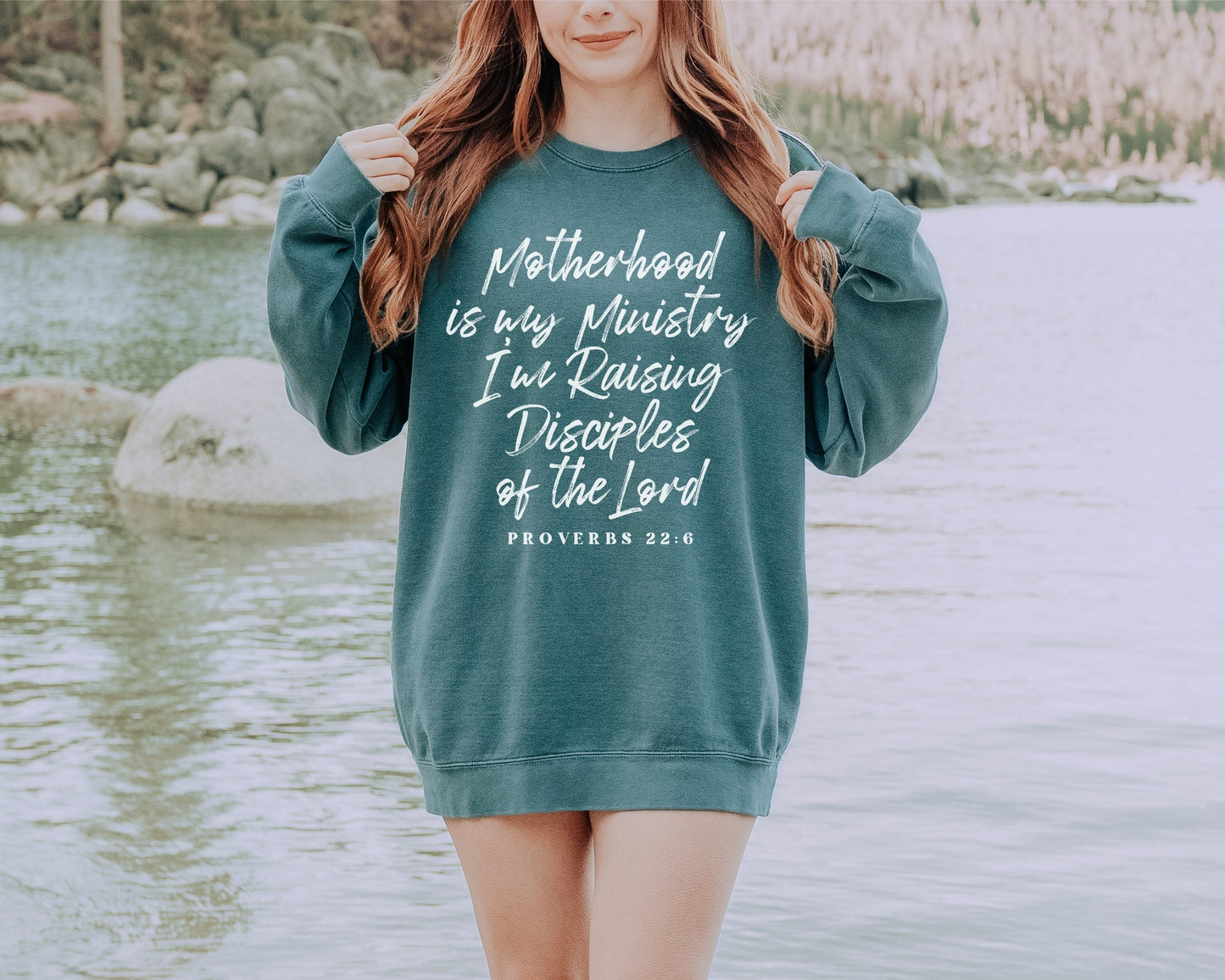 Motherhood Is My Ministry, I'm Raising Disciples Sweatshirt (Front Print)