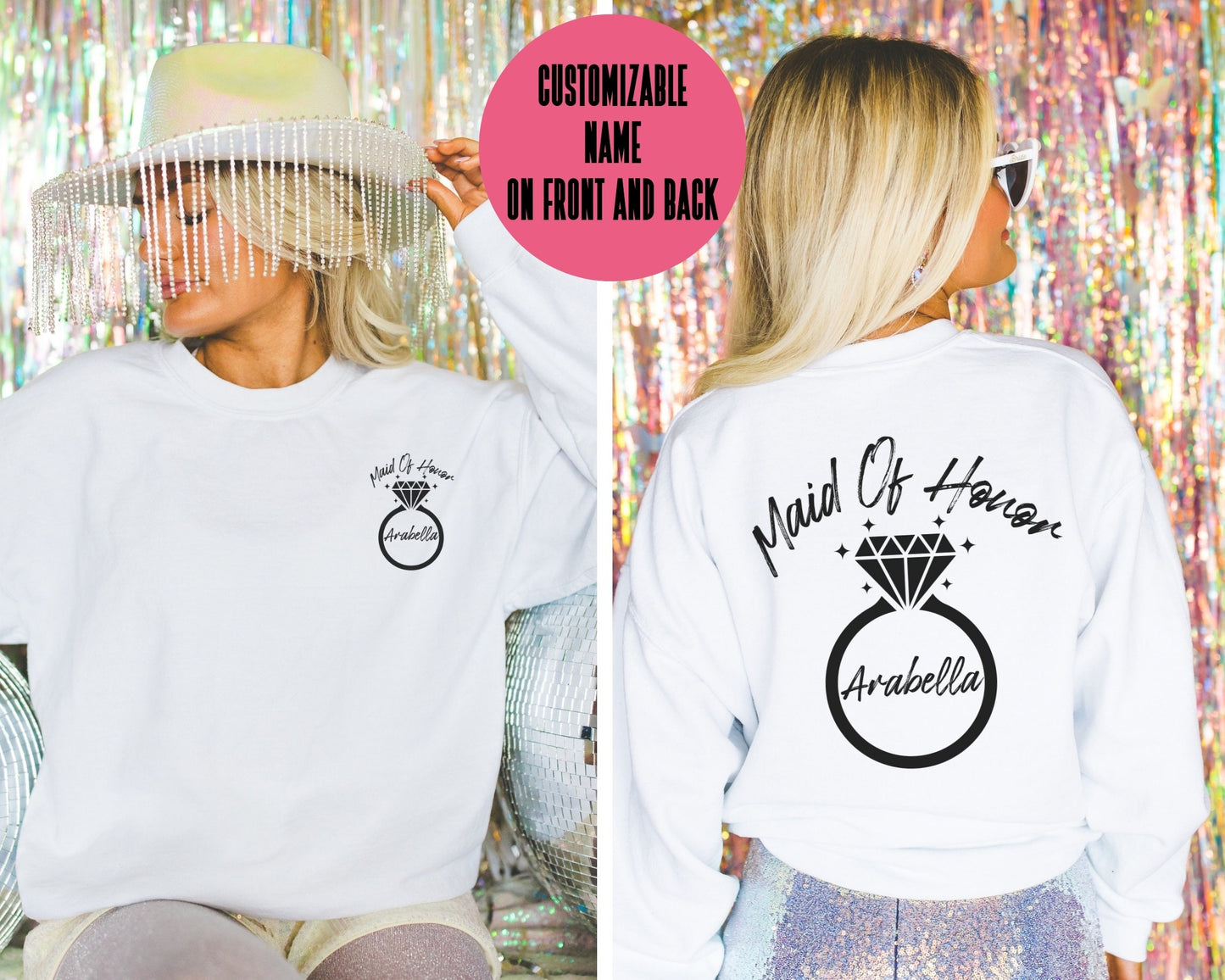 Custom Maid Of Honor Sweatshirt