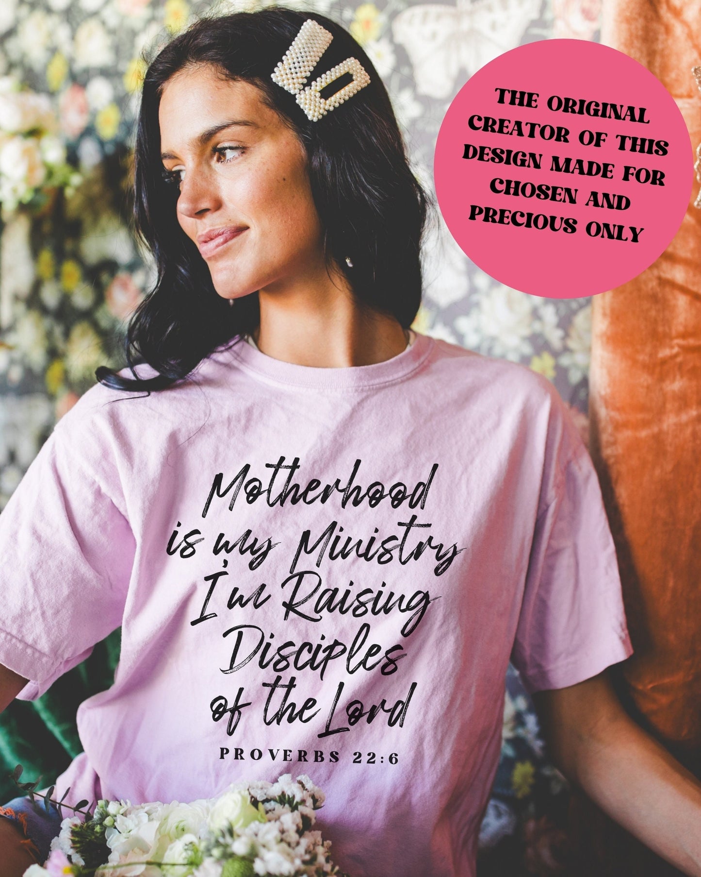 Motherhood Is My Ministry, I'm Raising Disciples (Front Print)