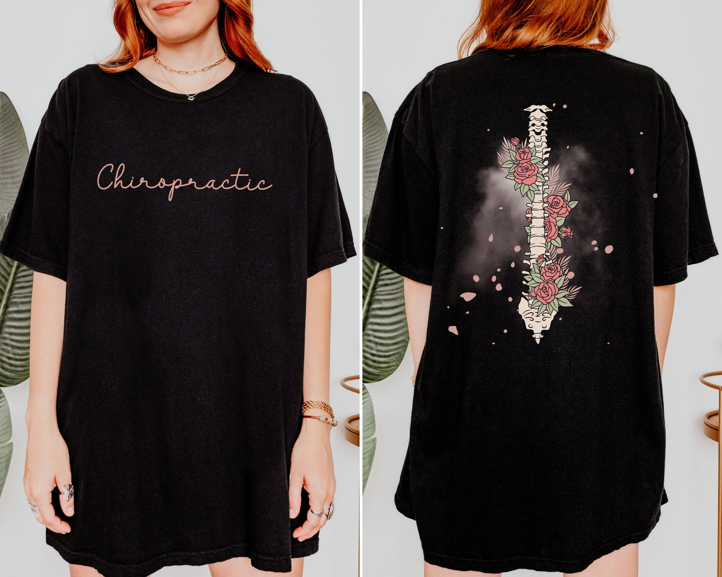 Chiropractic Floral Spine T-Shirt