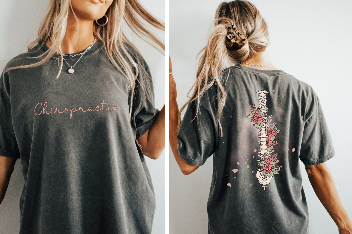 Chiropractic Floral Spine T-Shirt