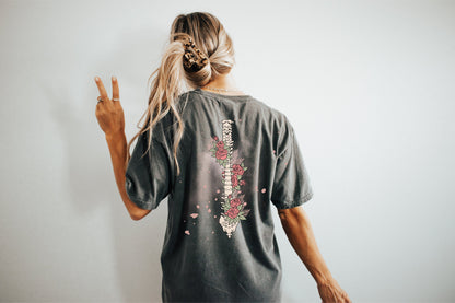 Chiropractic Floral Spine T-Shirt