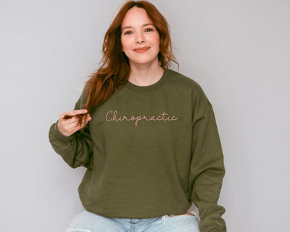 Chiropractic Floral Spine Sweatshirt (Customizable)