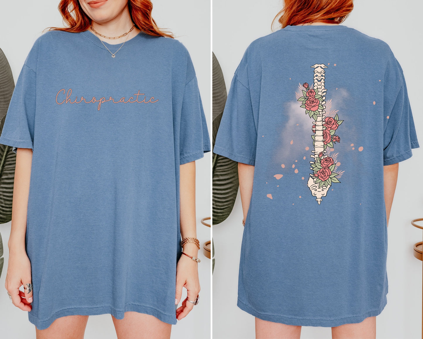 Chiropractic Floral Spine T-Shirt