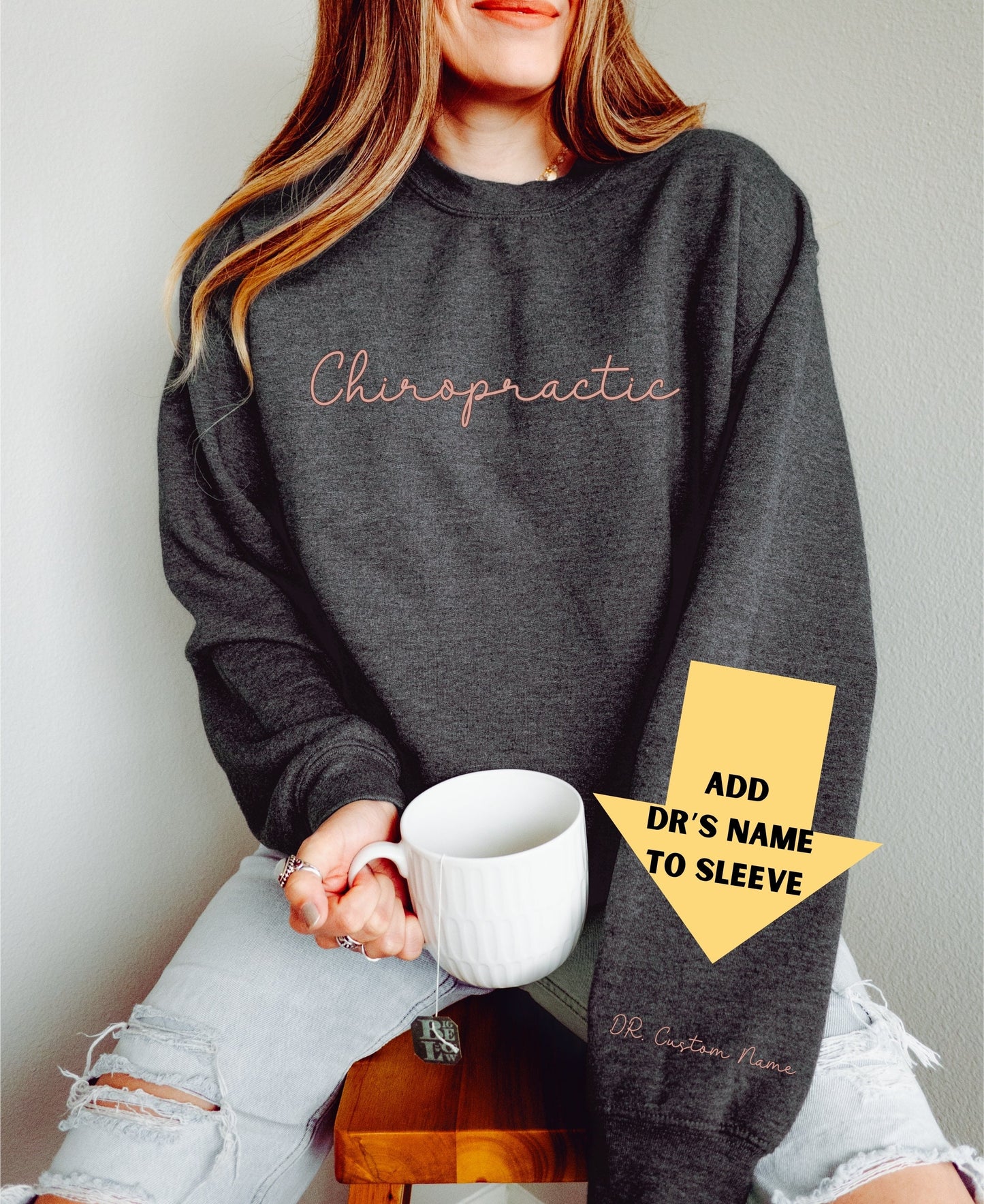 Chiropractic Floral Spine Sweatshirt (Customizable)