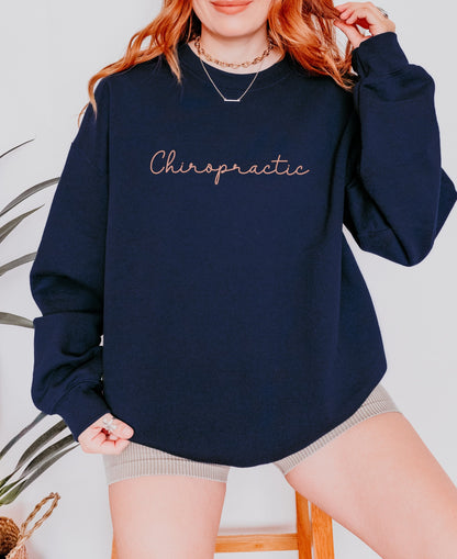 Chiropractic Floral Spine Sweatshirt (Customizable)