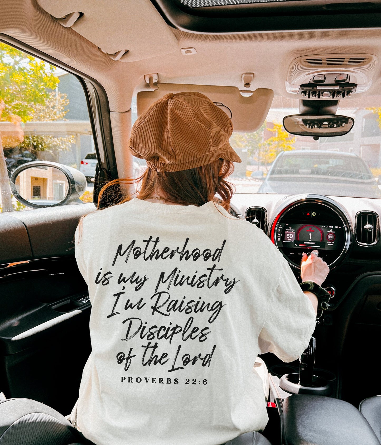 Motherhood Is My Ministry, I'm Raising Disciples T-Shirt(Back Print Only)