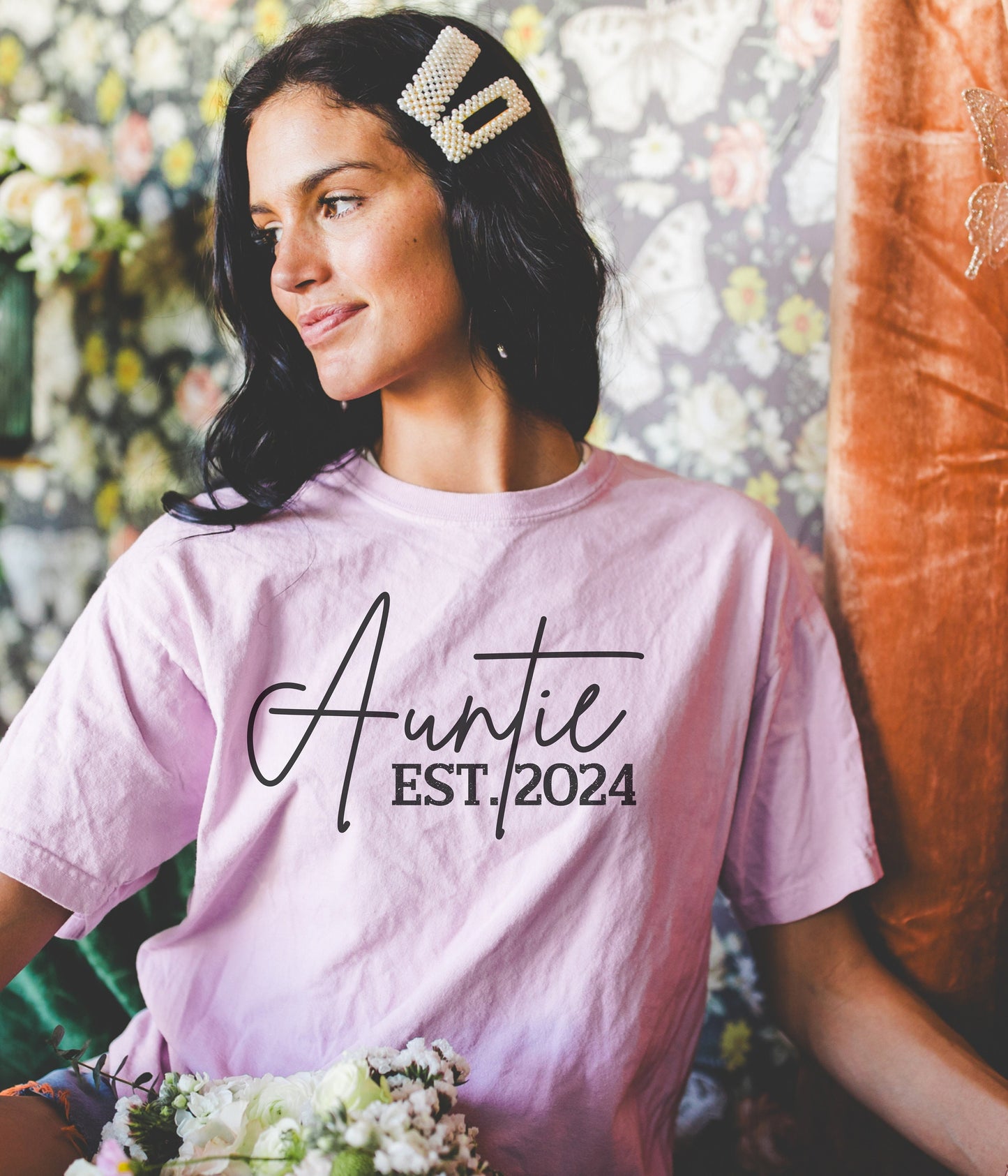 Custom Est. Auntie T-Shirt