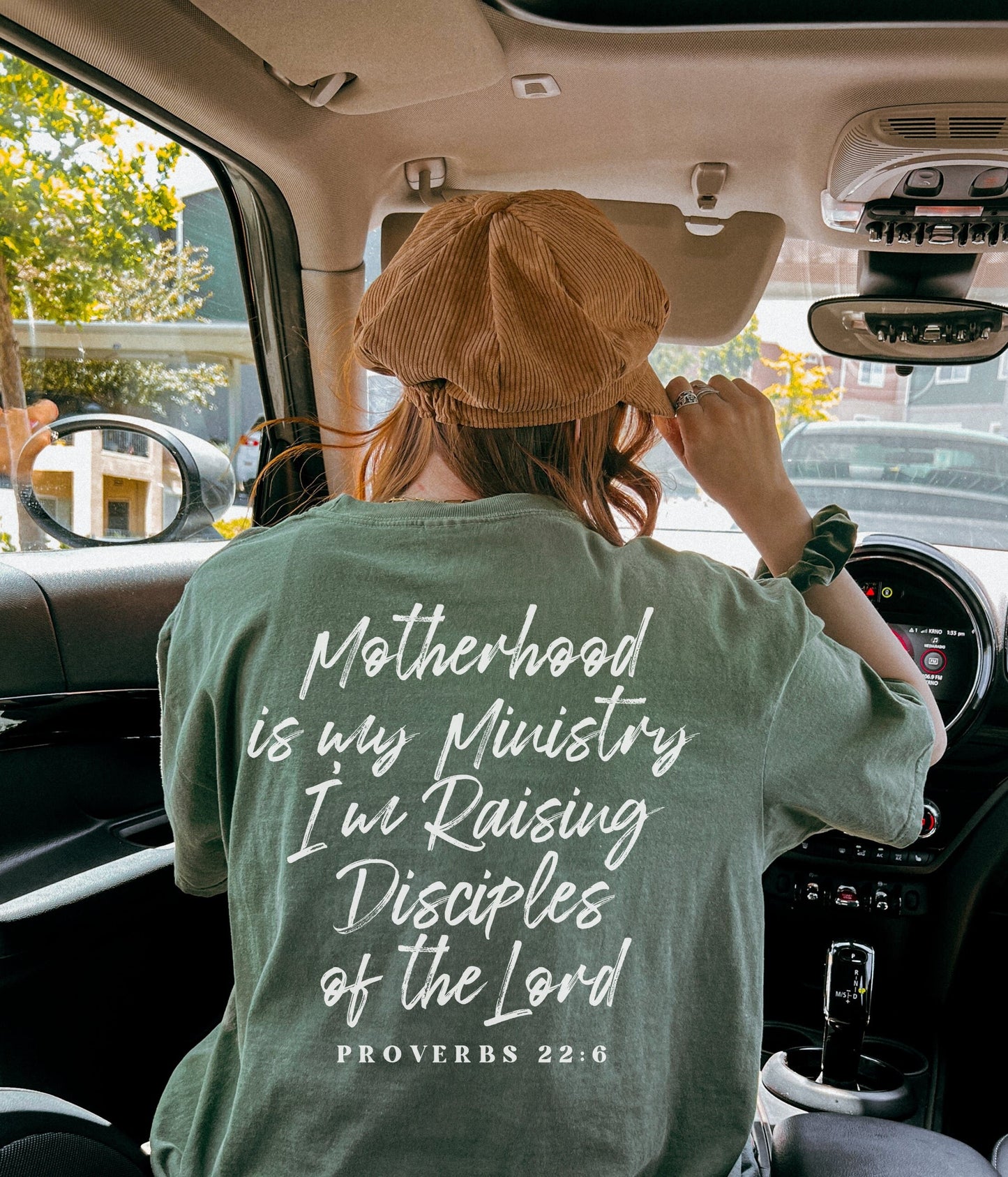 Motherhood Is My Ministry, I'm Raising Disciples T-Shirt(Back Print Only)