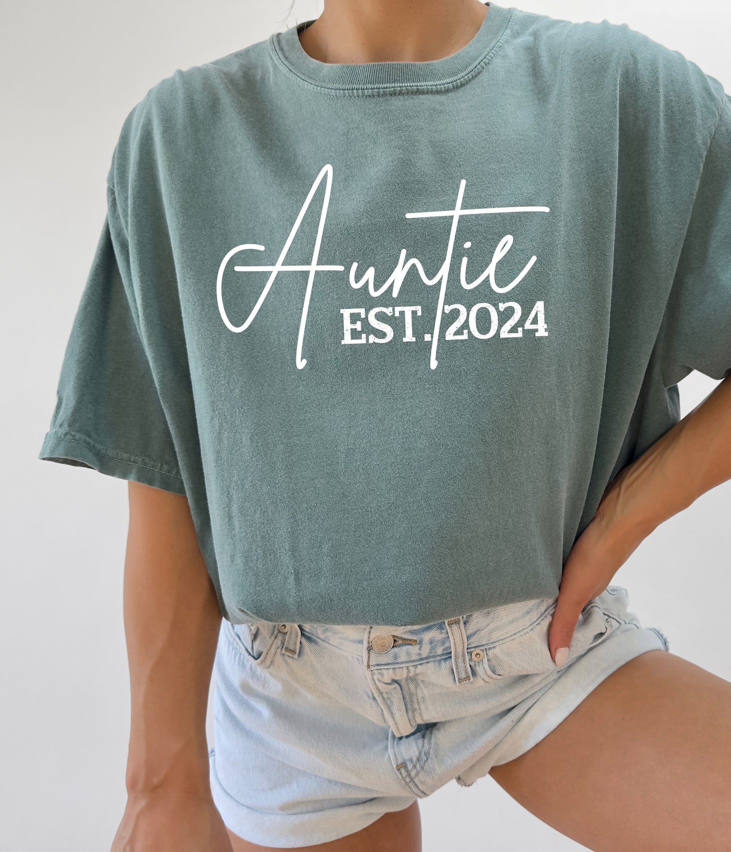 Custom Est. Auntie T-Shirt