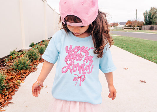 Kids Pink Bow Shirt,Kids Comfort Colors,Christian Kids Jesus Tee Youth Bible Verse,Coquette Kids,Coquette Aesthetic,Kids love like Jesus