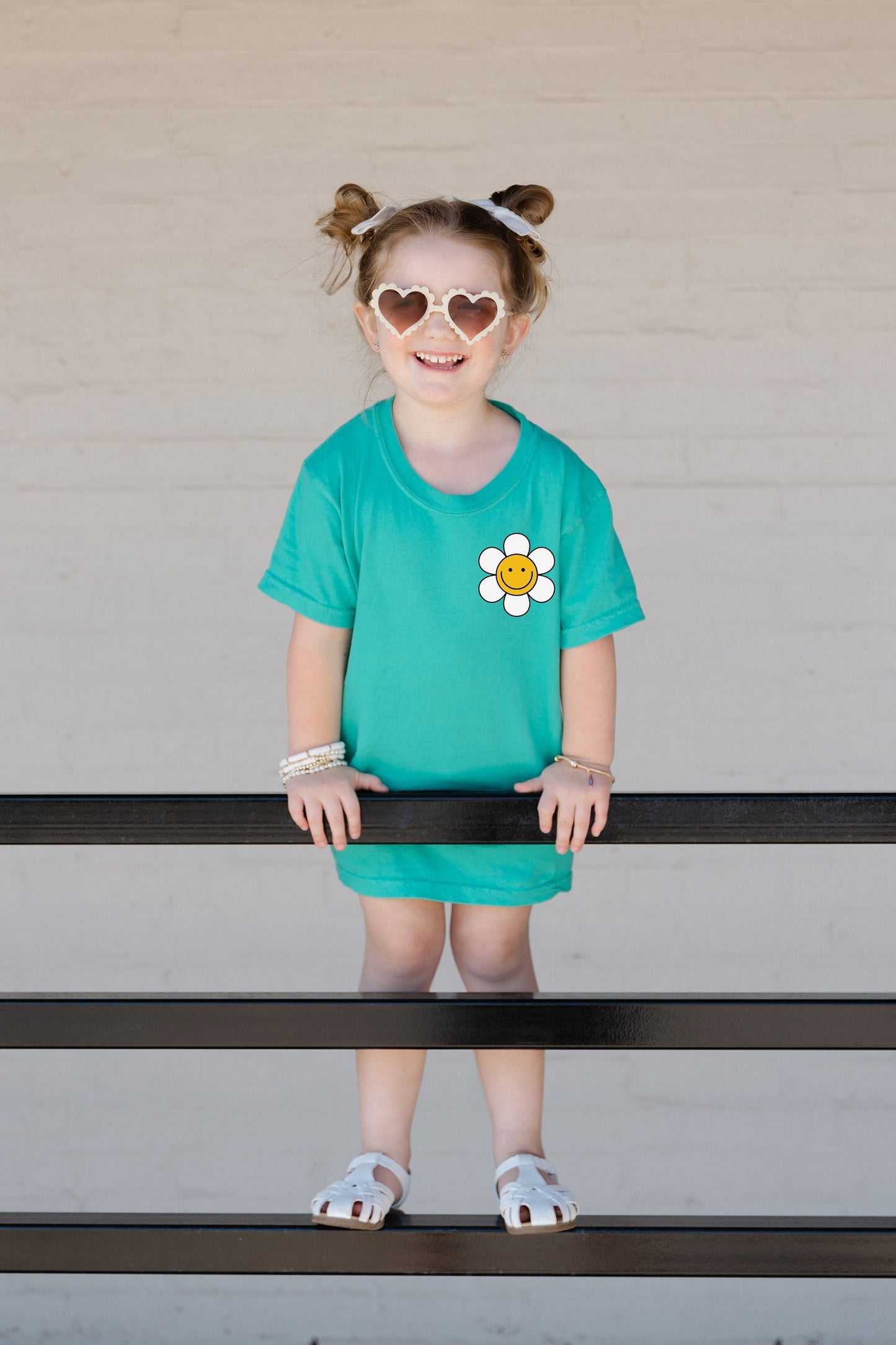 Retro Christian Kids tee,Comfort Colors,Boho Flowers girl,Christian Shirts Youth,Faith Shirt,Happy Face shirt,matching sisters,grow in grace