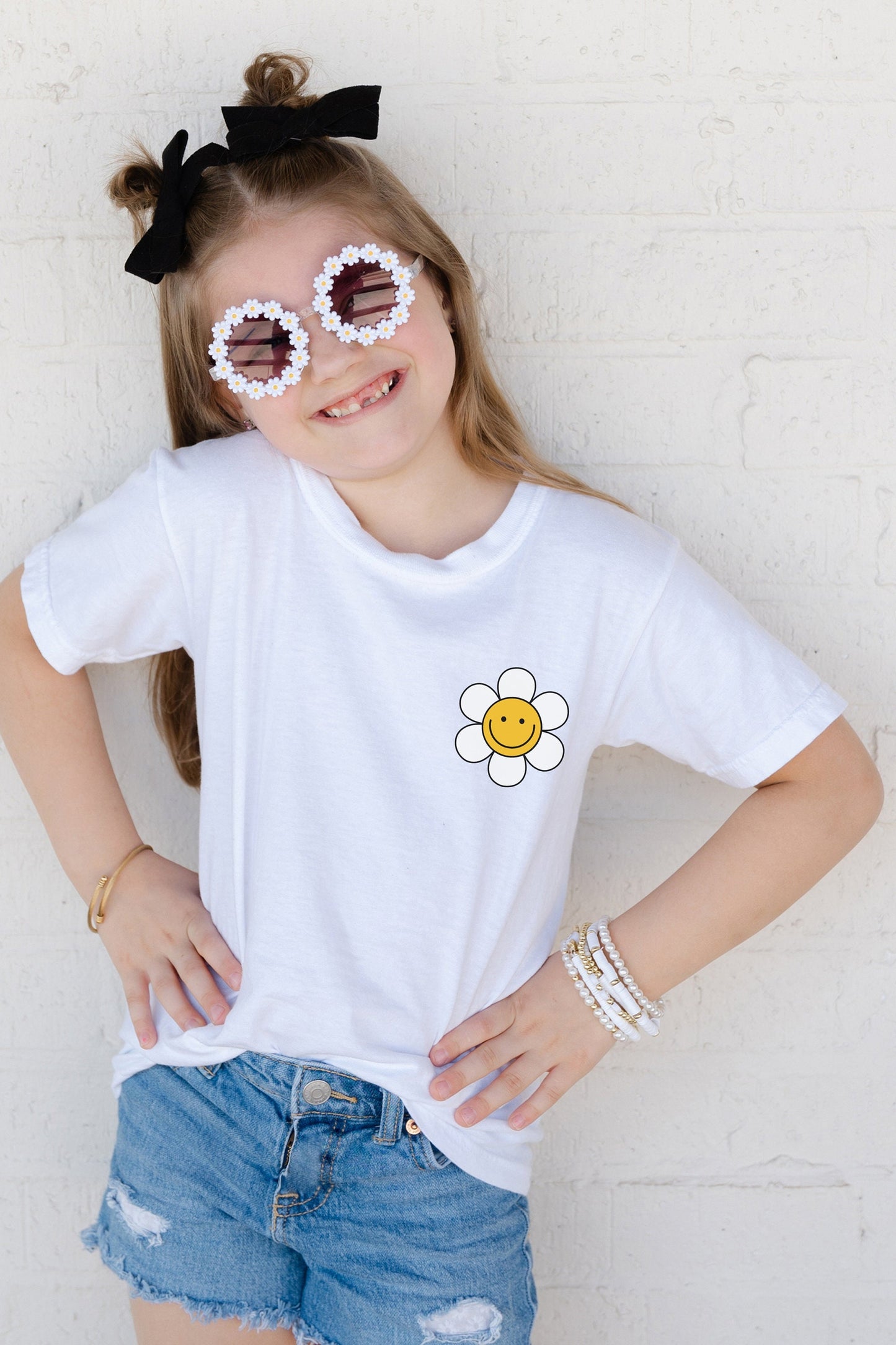 Retro Christian Kids tee,Comfort Colors,Boho Flowers girl,Christian Shirts Youth,Faith Shirt,Happy Face shirt,matching sisters,grow in grace