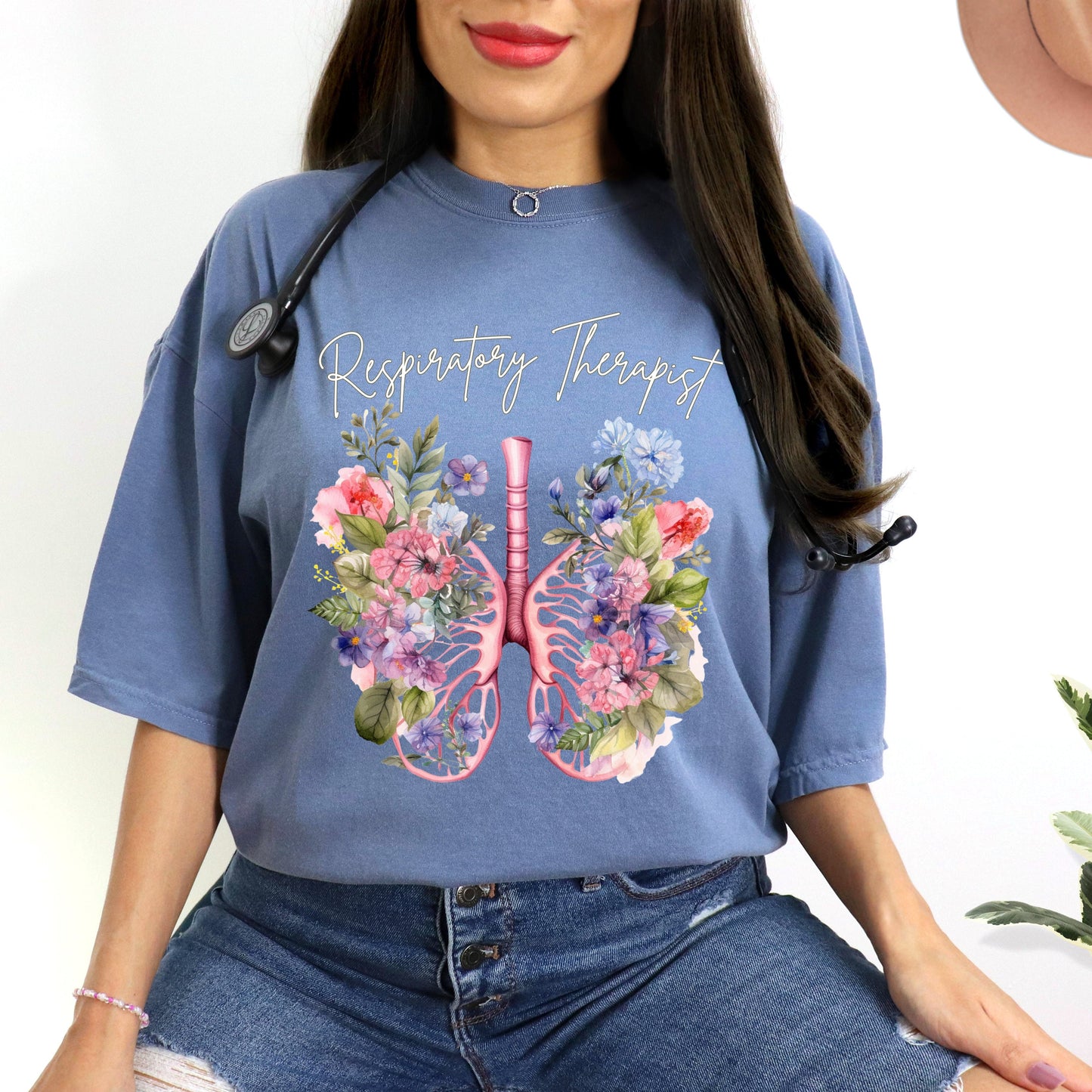 Floral Respiratory Therapist Shirt