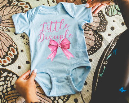 Pink Little Disciples Baby Onesie