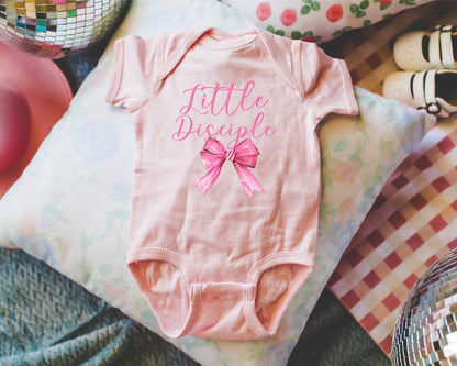 Pink Little Disciples Baby Onesie