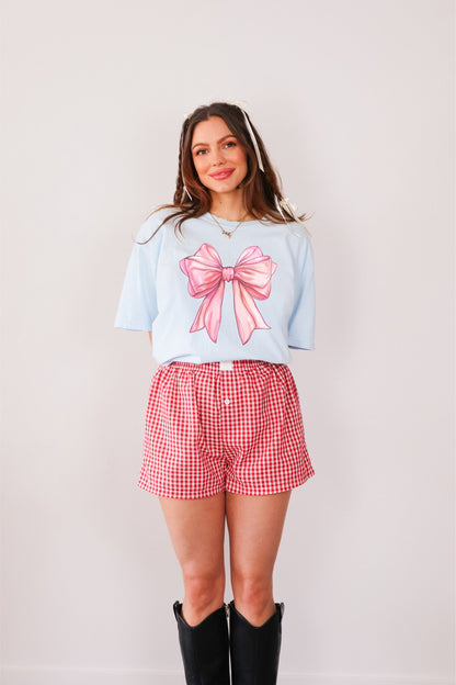 Pink Bow Shirt,Coquette Bows Shirt,Coquette Aesthetic,Bow Coquette,soft girl era, comfort colors tshirt,y2k aesthetic,baby tee,oversized tee