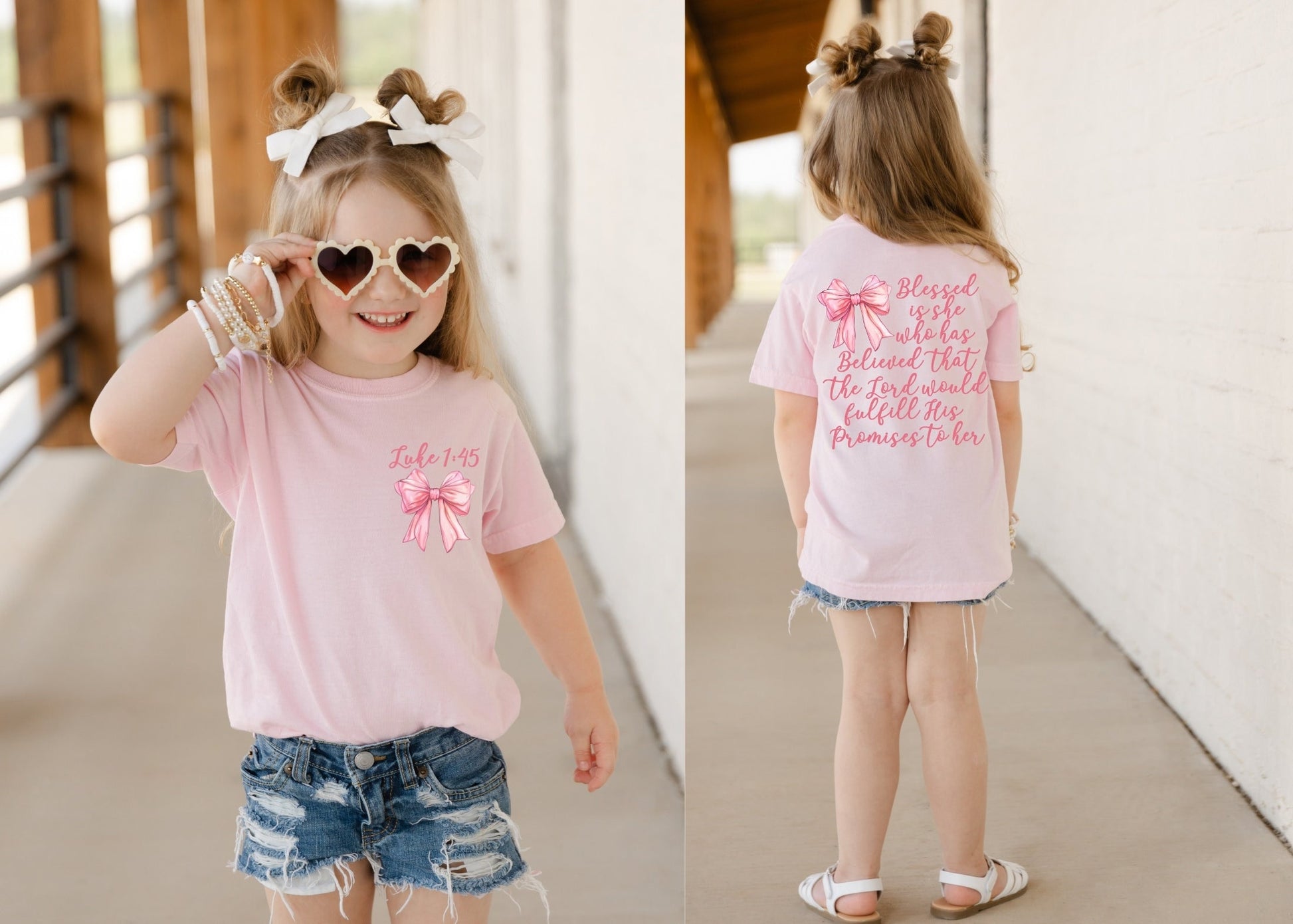 Christian Shirt Kids Jesus Tee,Coquette Aesthetic Kids,Mommy and Me T-Shirt,Comfort Colors,Coquette kids,Sisters Shirt,little girl shirt,