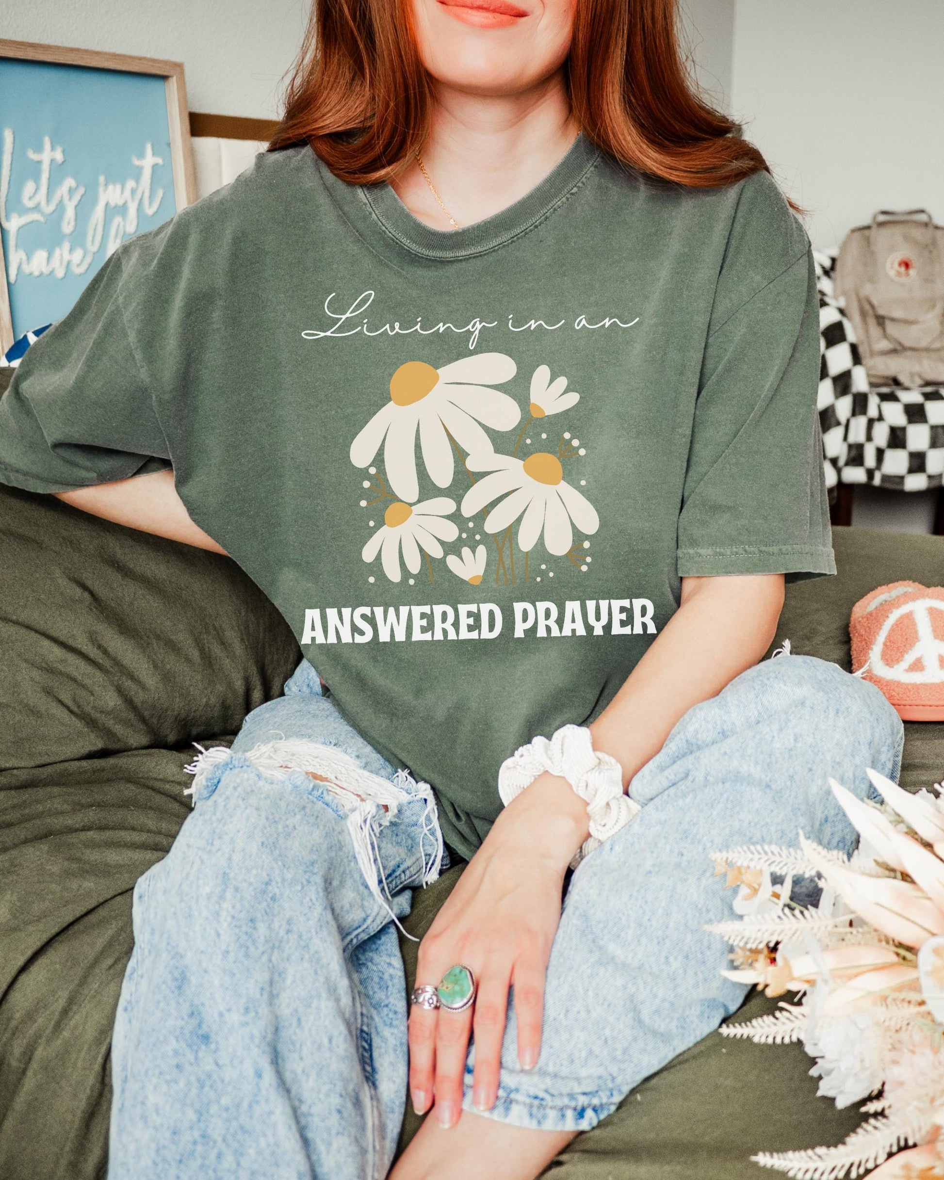 Boho Christian Shirt,Christian Comfort Colors shirt,Bible verse shirt,Jesus Apparel,Floral Christianity Shirt,Christian Apparel,oversized