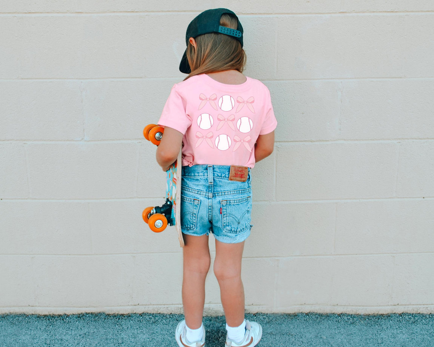 Custom Girls Baseball T-Shirt,Coquette Baseball T-Shirt,Pink Bow Shirt,Kids Baseball shirt,Baseball sis shirt,mommy and me,coquette baseball