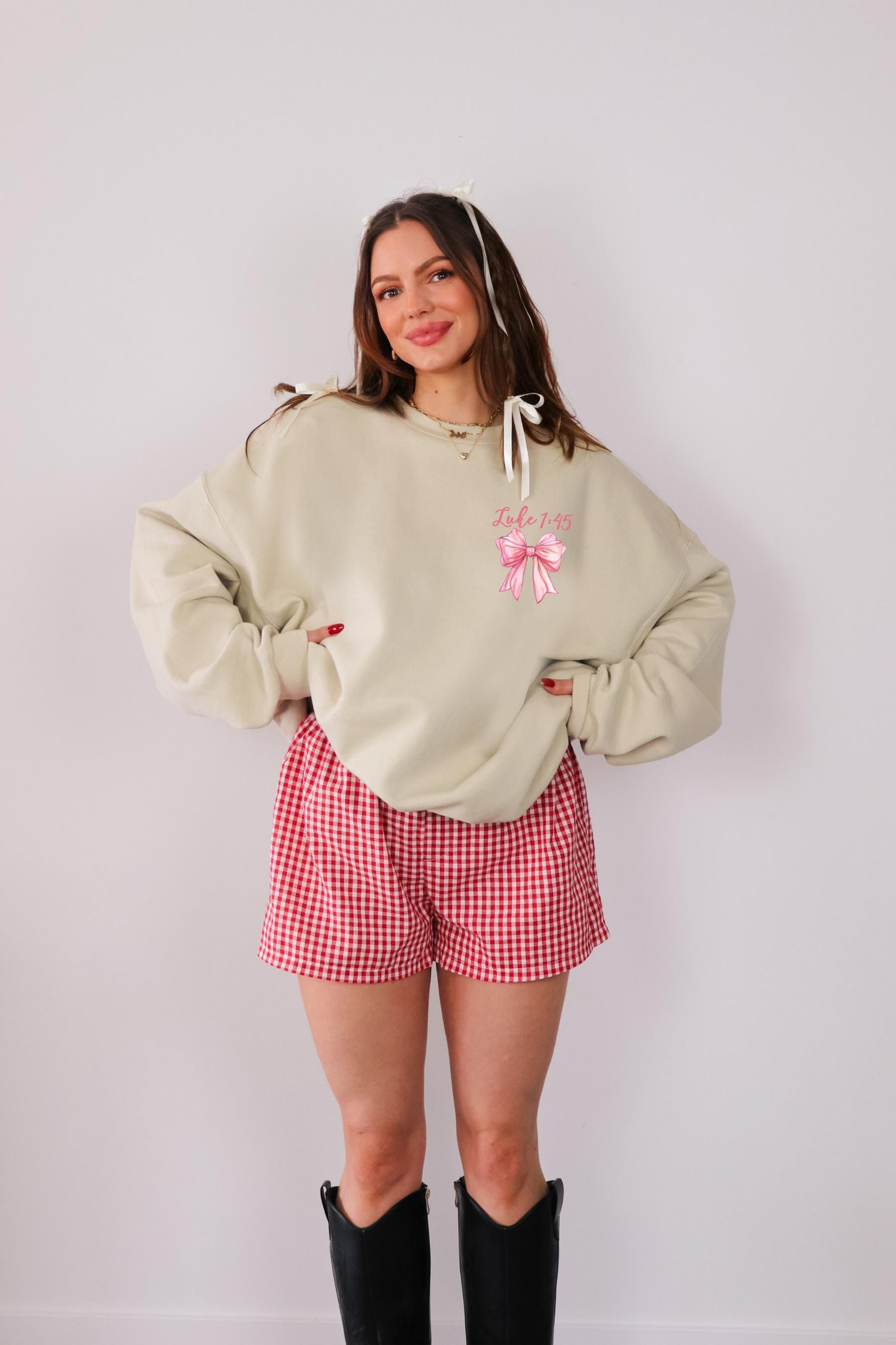 Christian Pink Coquette Sweatshirt,Christian Coquette,Coquette Aesthetic,Bible Verse sweatshirt,Pink Bow sweathirt,Balletcore,soft girl era