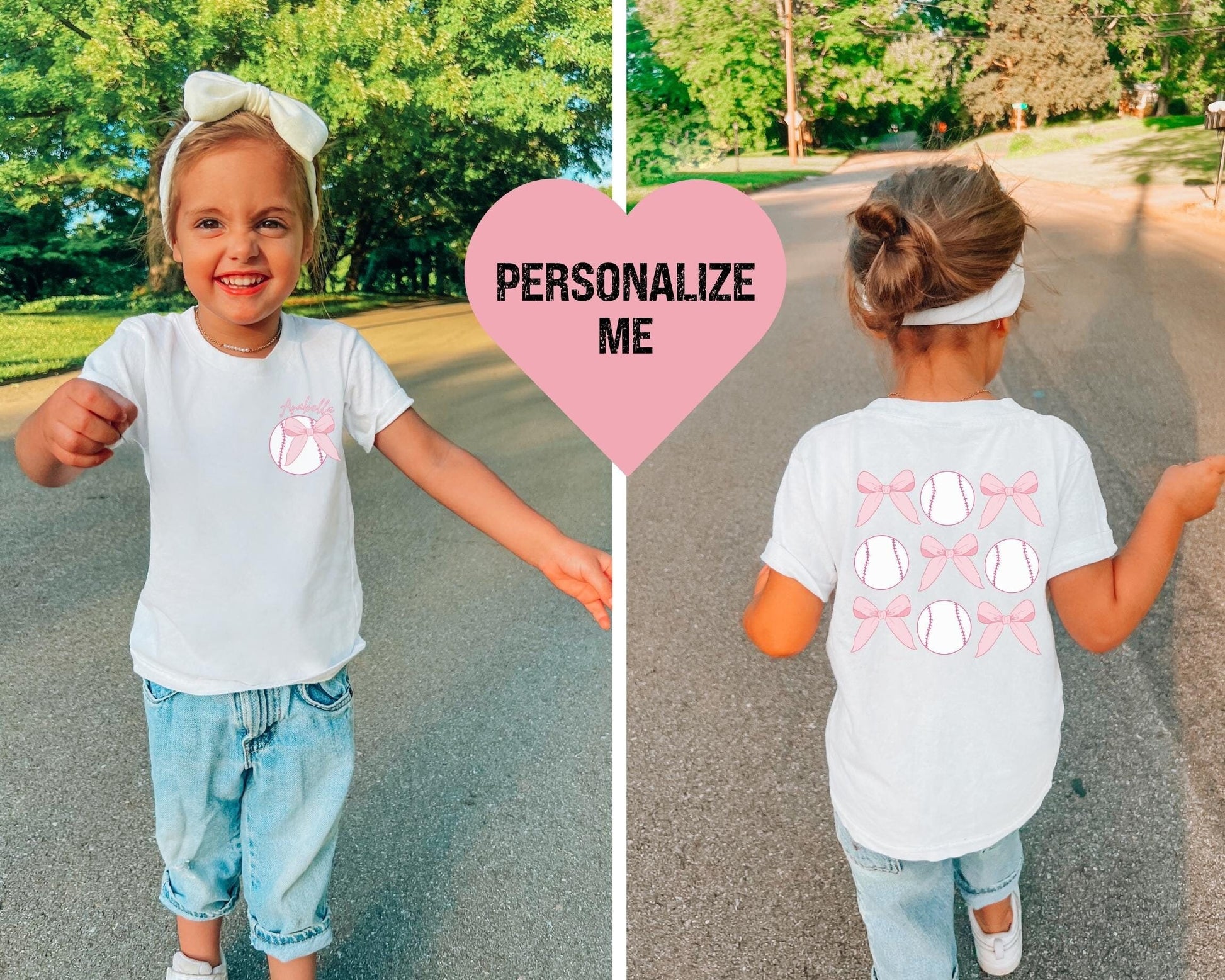 Custom Girls Baseball T-Shirt,Coquette Baseball T-Shirt,Pink Bow Shirt,Kids Baseball shirt,Baseball sis shirt,mommy and me,coquette baseball