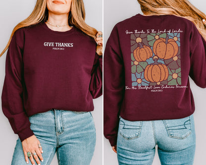 Christian Fall Sweatshirt,Thankful Sweatshirt,Thanksgiving sweater, christian thanksgiving sweatshirt, floral boho pumpkins,bible verse